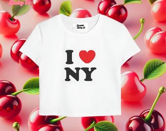 I Love NY Baby Tee - Self Love Baby Tee, Y2K Baby Tee, 90s Baby Tee, I Love New York Tee, NY Tee, Sorority Tee, Nyc Shirt, Nyc Trip Gift