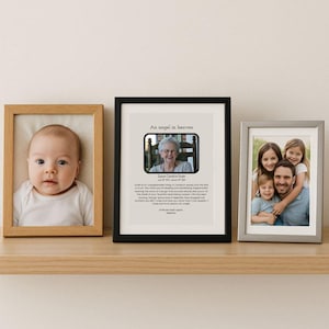 Mother memorial - photo and custom letter - digital print - celebration of life - Mothers day remembrance - mothers in heaven