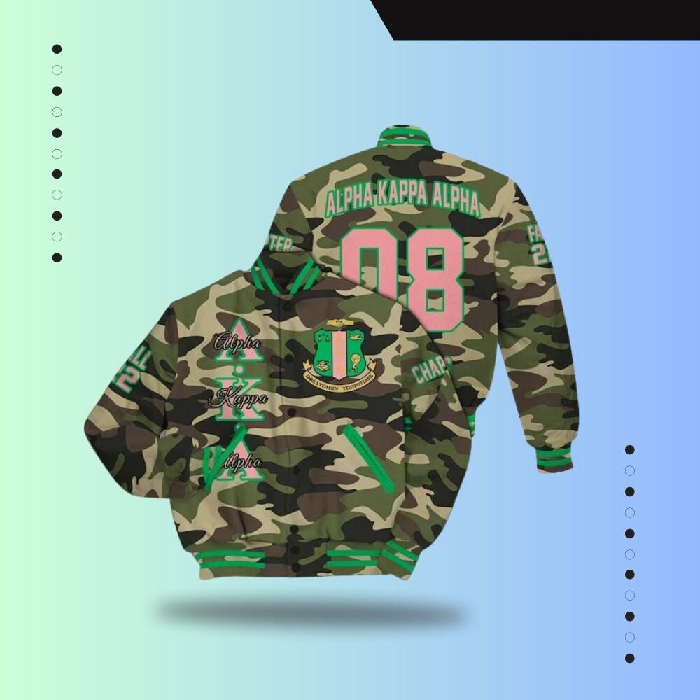 Ireishprint Alpha Kappa Alpha Custom Chapter Varsity Jacket