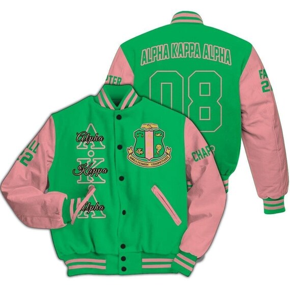 Alpha Kappa Alpha Custom Chapter Varsity Jacket, Personalized