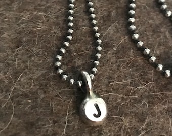Petite Sterling Silver Initial Pendant
