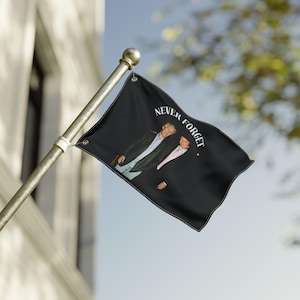 Bandera de doble cara: Lista de invitados de Jeffrey Epstein con la bandera de Donald Trump, FDT, Que se joda Trump, Que se joda Elon, Anti MAGA, Ruptura de multimillonarios
