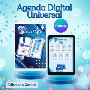 Planner / Annual planner / editable in Canva / digital version / template + PDF / Hyperlink / Templates / Annual agenda / Universal / Agenda
