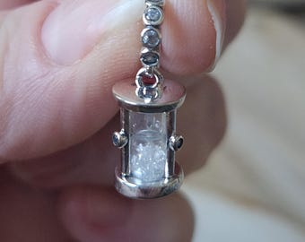 Hourglass Charm, Sandglass Charm, Bracelet Charm, Hourglass, S925, Gift