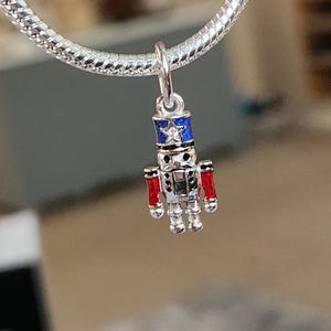 Nutcracker Charm, Christmas Nutcracker, Nutcracker, Christmas, Bracelet Charm, S925, Gift