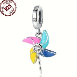 Pinwheel Charm, Pinwheel Bracelet Charm, Pinwheel, Charm, Gift, S925