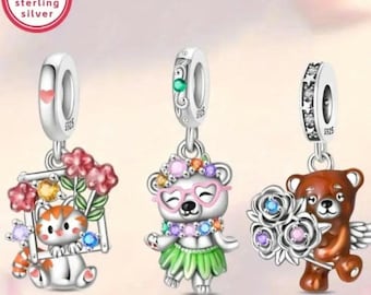 Cat Charm, Bracelet Charm, Cat, Animal Charm, S925, Gift