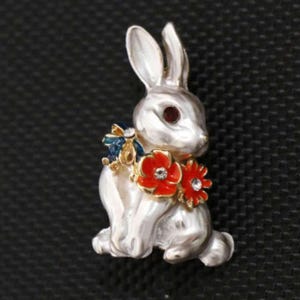 Bunny Brooch, Bunny Pin, Lapel Pin, Easter Brooch, Easter, Bunny, Rabbit, Brooch, Gift