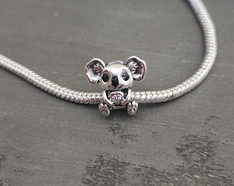 Koala Animal Charm, Koala Charm, Animal Charm, Bracelet Charm, Gift, Silver Plated