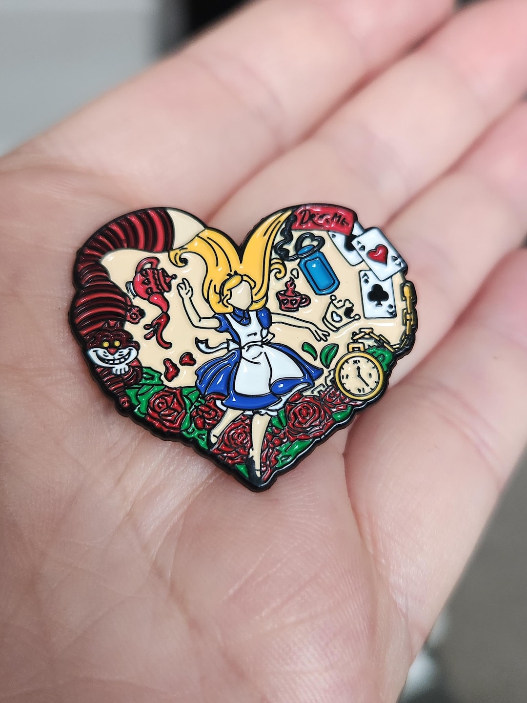 Alice in Wonderland Pins, Alice Pin, Lapel Pins, Gift - Etsy