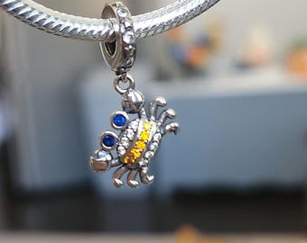 Crab Charm, Sea Crab Charm, Bracelet Charm, Crab, Charm, S925, Gift