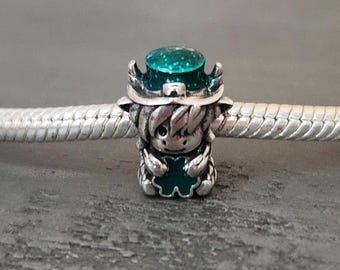 Cow Charm, Highland Cow, St. Patrick's Day Cow, Bracelet Charm, Highland Cow Charm, Farm Animal, Cow, Gift, S925