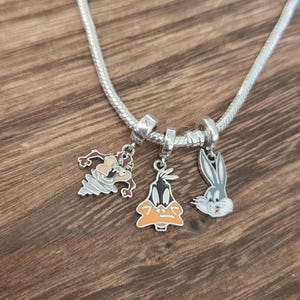 Cartoon Charms, Rabbit, Duck, Cartoon Charm, Nostalgic TV Cartoon Charms, S925, Bracelet Charm