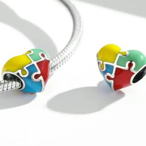 Autism Awareness Charm, Autism Puzzle Piece, Autism Heart, Love, Autism, Gift