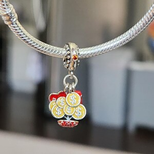 Money Tree Charm, Golden Coins Charm, Piggy Bank Charm, Money Charm, Coins, S925, Gift