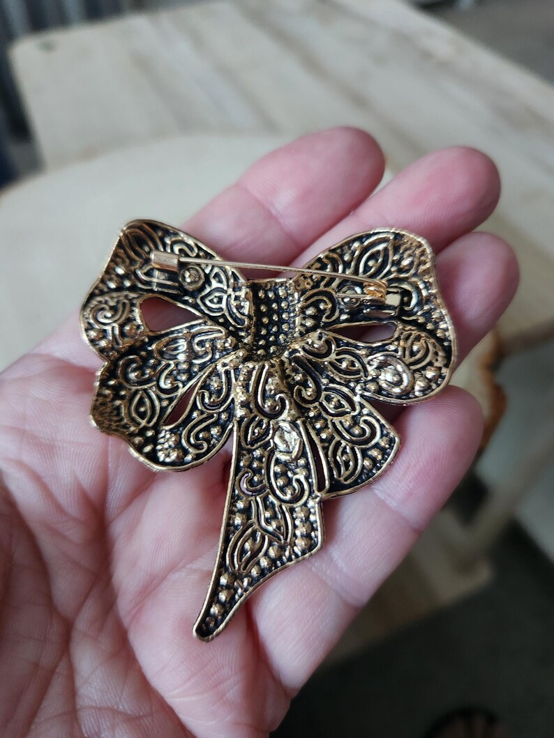 Bow Brooch, Bow Lapel Pin, Rhinestone Bow Brooch, Bow, Lapel Pins, Brooch, Gift bild 10
