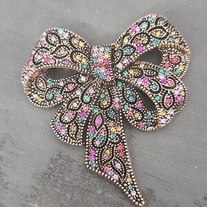Bow Brooch, Bow Lapel Pin, Rhinestone Bow Brooch, Bow, Lapel Pins, Brooch, Gift bild 2