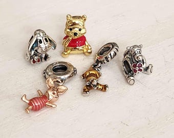 Bear Charm, Pig Charm, Donkey Charm, Tiger Charm, Bracelet Charm, S925, Gift
