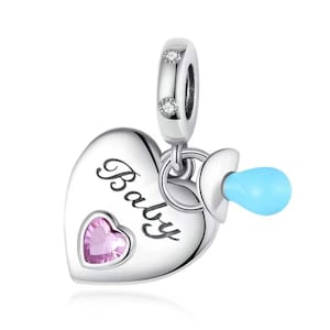 Baby/Infant Charm, Newborn, Pacifier, Newborn Baby Charm, S925