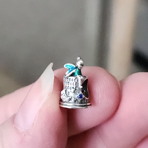 Fairy Thimble Charm, Pixie Charm, Bracelet Charm, Faiy, Pixie, Gift, S925