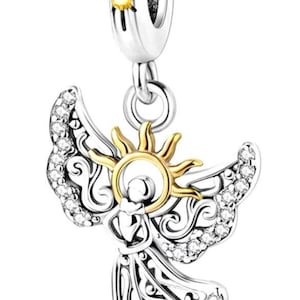 Guardian Angel Charm, Angel Bracelet Charm, Christmas Angel, Guardian, Angel, Charm, S925