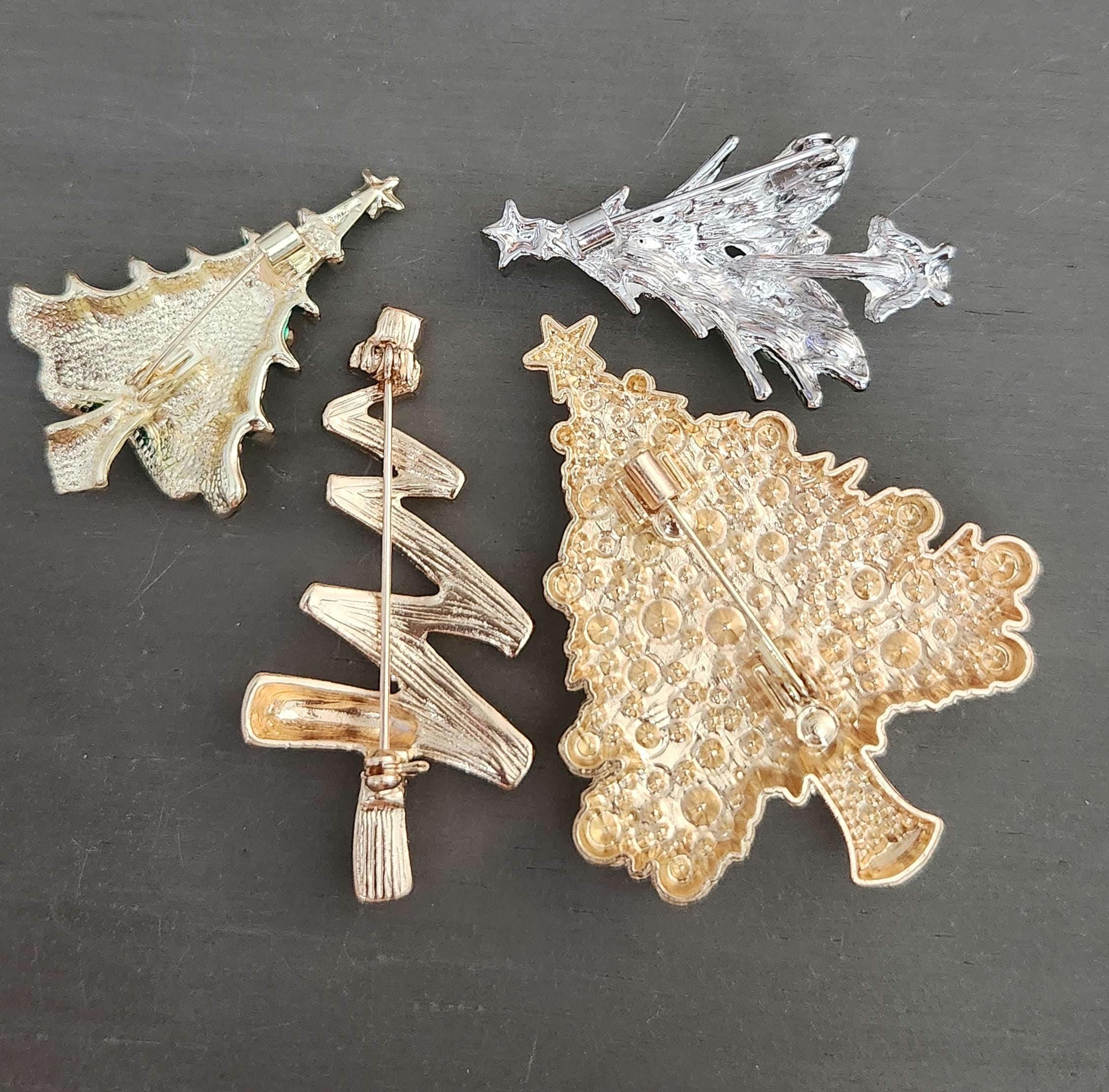 Christmas Brooch, Christmas Tree Lapel Pin, Tree Brooch, Christmas ...