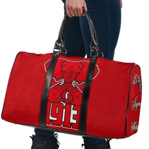 Delta Sigma Theta Travel Bag, Delta Sigma Theta Red 1913 Sorority Travel Bag, Sorority Gift for Women, Large Overnight Travel Luggage