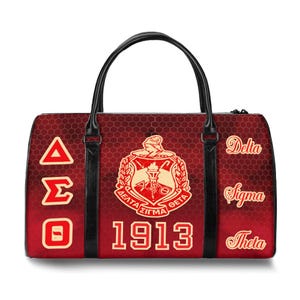 Bolsa de viaje Delta Sigma Theta, bolso de hermandad con diseño de abeja Delta Sigma Theta, regalo para ella y para él
