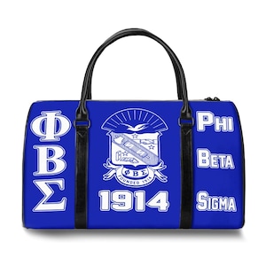 Bolsa de viaje Phi Beta Sigma, azul rey, bolsa de fraternidad Phi Beta Sigma, regalos de PBS