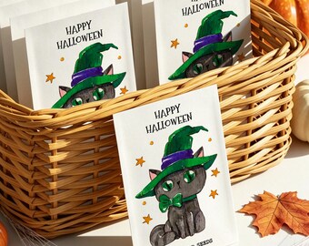 Personalized Halloween Seed Favors, Spooky Wedding Favors, Fall Party Favor Packets, Gothic Wildflower Seed Packets, Pumpkin Ghost Design