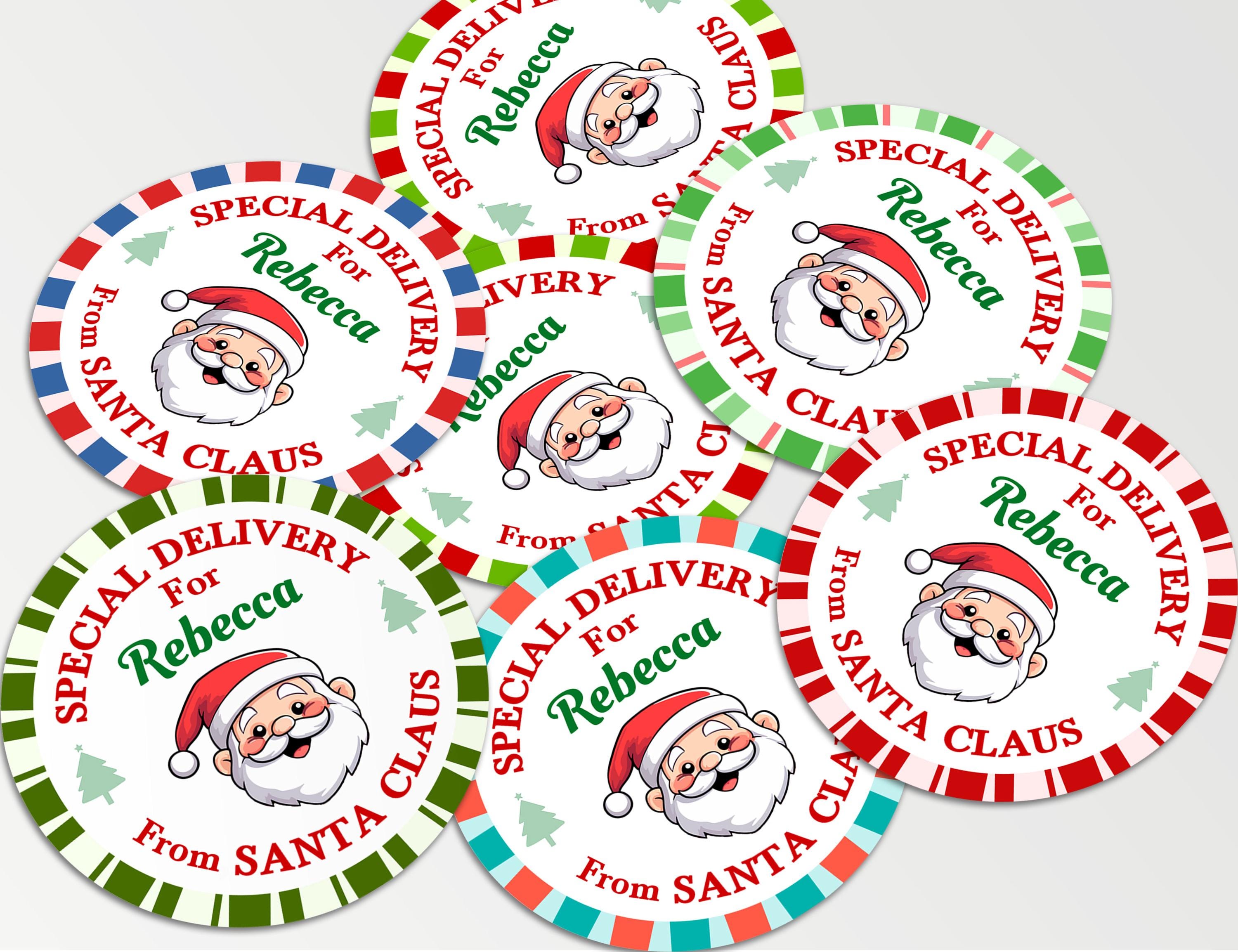 Personalised Special Delivery From Santa/Santa Claus Gift Tag Stickers/Custom Christmas Name Sticker/Christmas Present Stickers Gift Labels