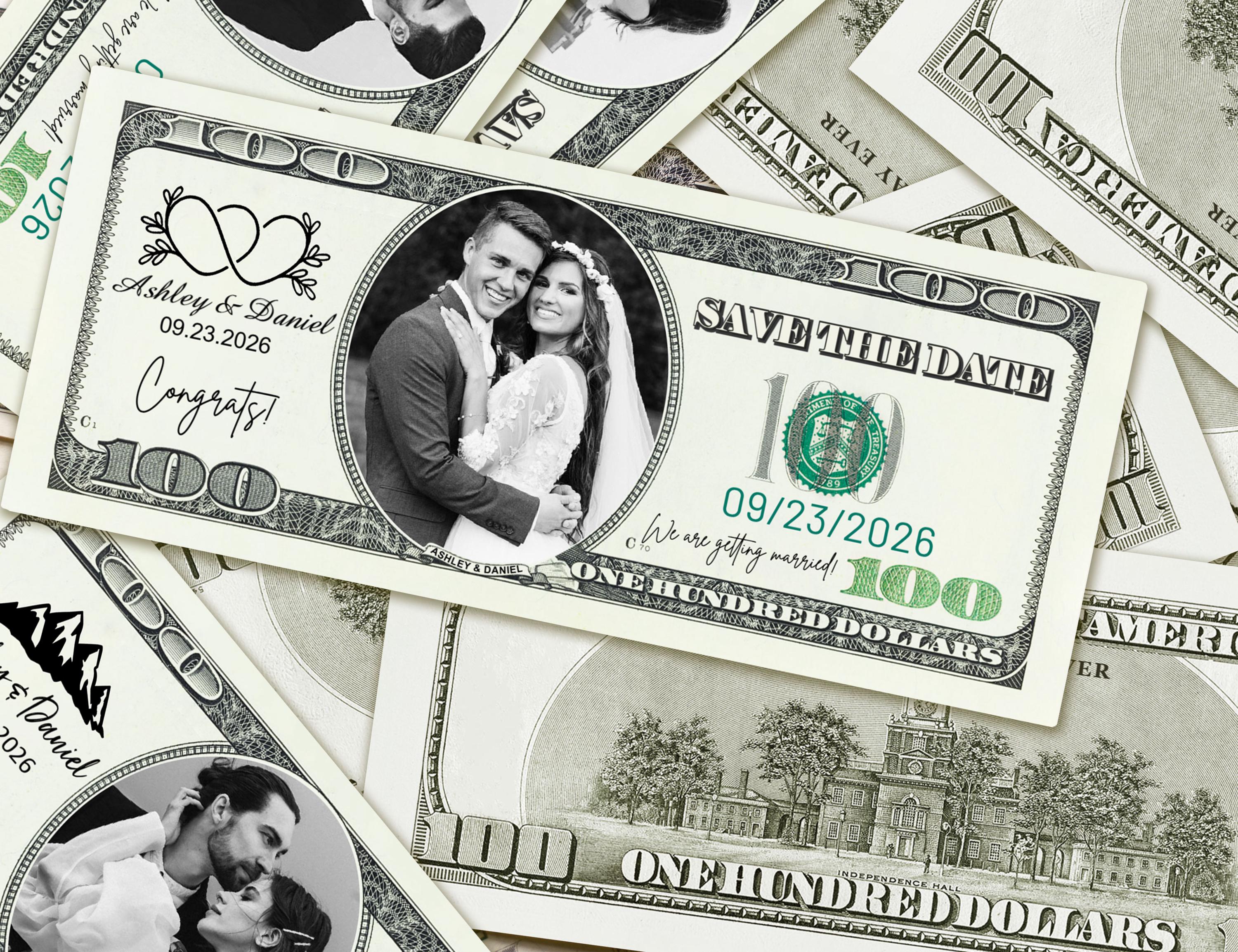 Wedding Marriage Money/personalized 100 Dollar Bill/wedding Party Money ...