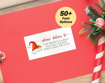 Christmas Recipient Address Labels/Guest Address Labels/Wedding Invitation Address/Personalized Holiday Address Stickers for Christmas Cards