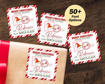 Special Delivery Christmas Gift Labels, From Santa Gift Tag Stickers, North Pole Stickers, Kids Christmas Stickers, Personalized Gift Tags