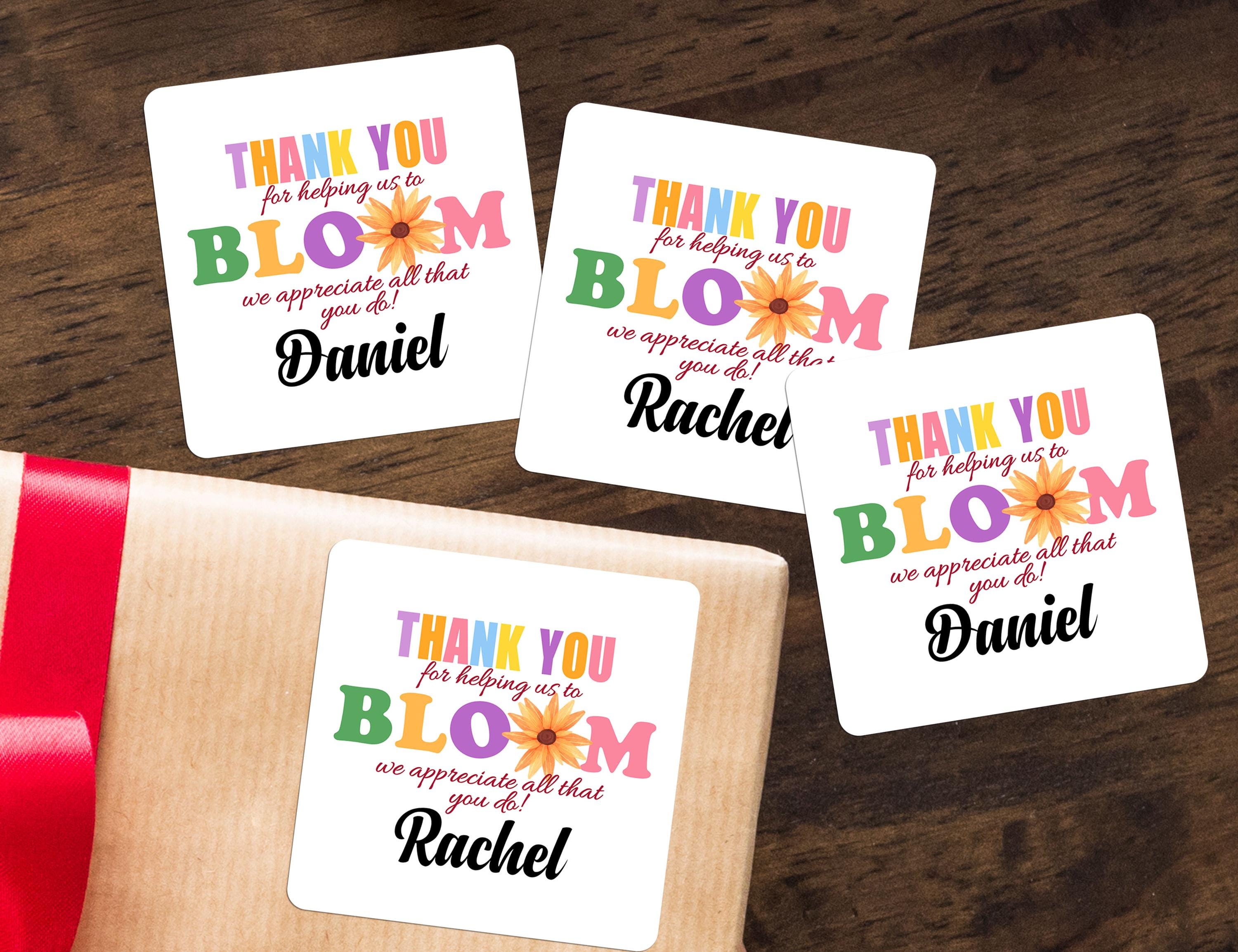 Teacher Appreciation Gift Tags, End of School Year Gift Stickers, Thank ...