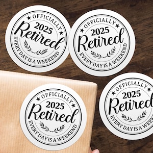 Personalized Gift Labels for Retirement 2025/Bulk Custom Retirement Party Favor Labels/Envelope Seal Stickers/Retirement Gifts for Woman/Men