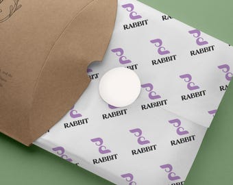 Custom Tissue Paper with Your Logo/Text/Photo, Branded Gift Wrap, Holiday Packing Paper for Weddings, Birthdays, Showers, Business Events