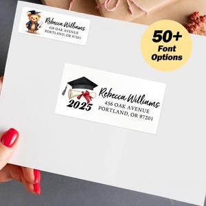 2024 Graduation Address Label/Personalized Graduation Guest Address Labels/Grad Return Address Labels/Grad Party Invitation Address Sticker