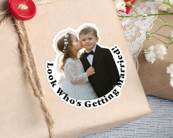 Custom Wedding Face Stickers, Personalized Photo Stickers, Bachelorette Party Favor, Bridal Shower Decor, Die Cut Confetti