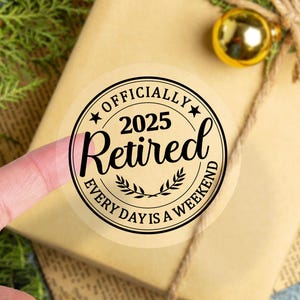2025 Retirement Party Invitation Stickers/Bulk Custom Retirement Favor Labels/Nurse Retirement Party Gift Labels/Gift Bag Tag/Treat Bag Tags