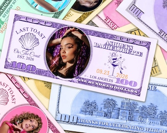 Custom Bachelorette Dollar Bill/Personalized Fake Money for Bachelorette Party/Last Toast On The Coast Bachelorette/Party Money/Party Favors