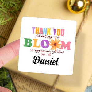 Teacher Appreciation Gift Tags, End of School Year Gift Stickers, Thank You Teacher Stickers, Personalized Treat Bag Gift Tags for Teacher