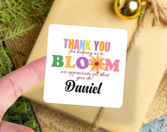 Teacher Appreciation Gift Tags, End of School Year Gift Stickers, Thank You Teacher Stickers, Personalized Treat Bag Gift Tags for Teacher