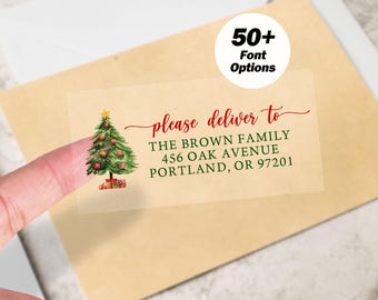 Christmas Guest Address Labels/Recipient Address Labels/Xmas Wedding Address Labels/Wedding Invitation Label/Guest Labels for Christmas Card