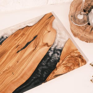 Personalized Gift, Charcuterie Board, Epoxy Resin Personalized Cheese Board, Handmade Olive Wood Serving Board,