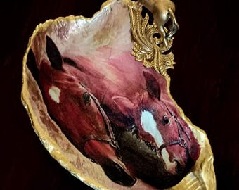 Mare & Foal Horse Shell Dish