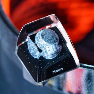 Moon Planet Keycap, Solar System Keycap Set, Universe Keycap, Resin Keycap for MX Cherry Switches, Custom Handmade Keyboard Gift