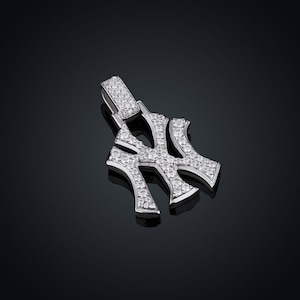 NY Moissaniet-hanger zilver 925 met 18K witgoud vergulde Moissaniet Daimond VVS Clarity
