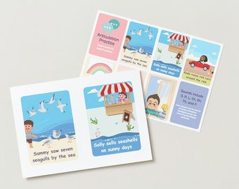 14 printable flashcards for articulation and speech practice, educational flashcards