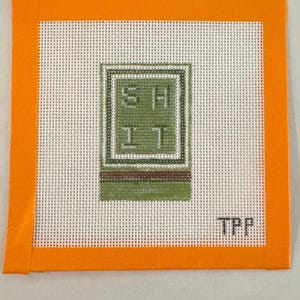 Sh!t Matchbook Needlepoint Canvas